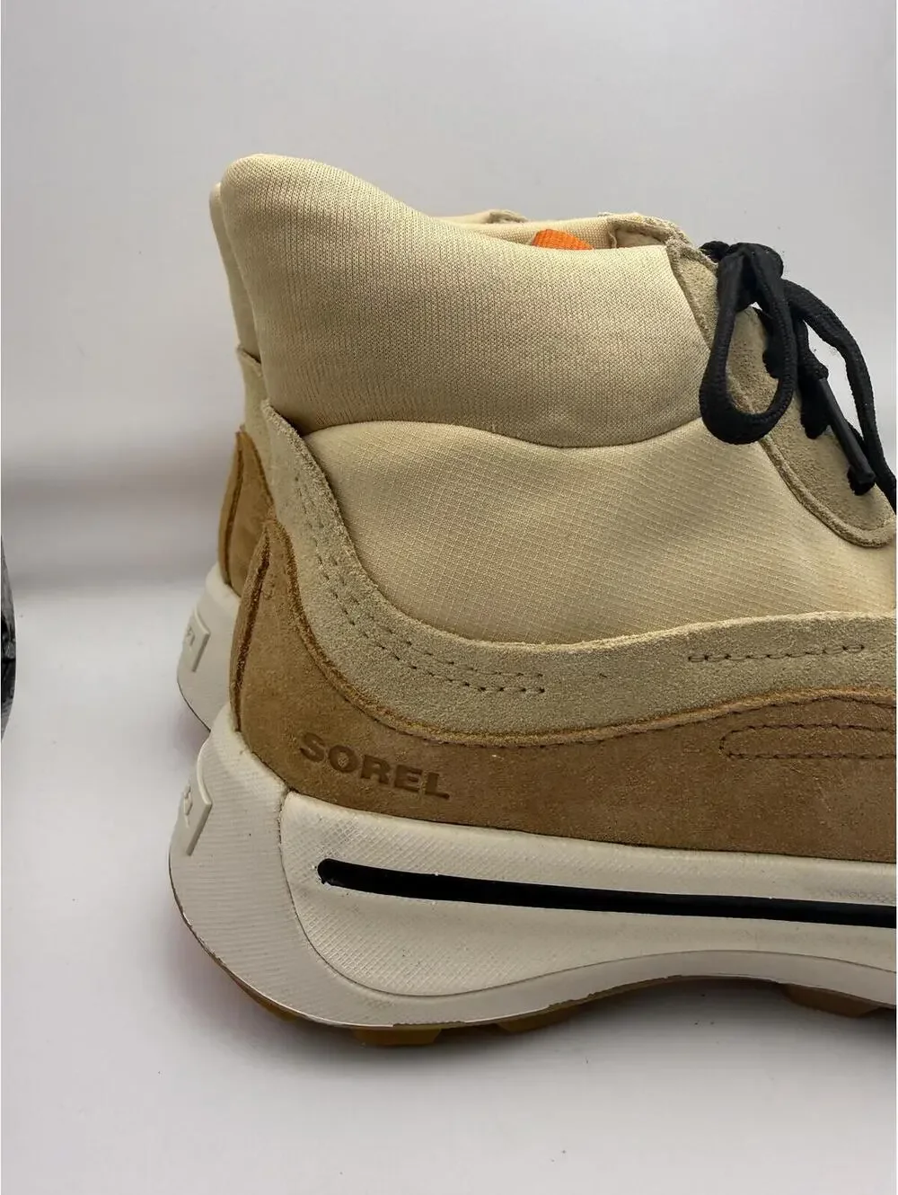 Sorel Beige Brown High-Top Sneakers Size 7 with Black Laces ONA 503 Mid Sneaker - Picture 8 of 11